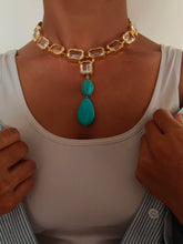 Load image into Gallery viewer, Turquoise Glass Necklace