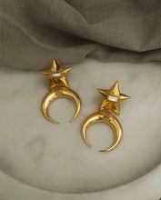 Load image into Gallery viewer, Star Moon Danglers
