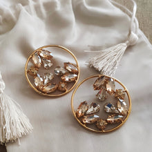 Load image into Gallery viewer, Sameera Crystal Hoops