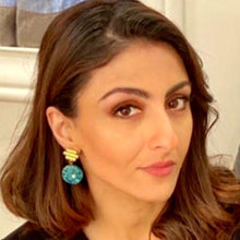 Load image into Gallery viewer, Turquoise Bar Earrings (Soha Ali Khan)