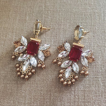 Load image into Gallery viewer, Ruby Pearl Petal Earrings (Kriti Sanon)
