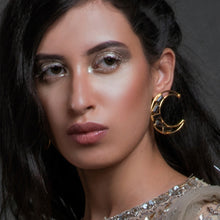 Load image into Gallery viewer, Amaana Side Moon Studs