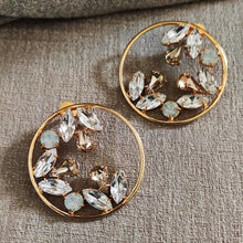 Load image into Gallery viewer, Sameera Crystal Hoops
