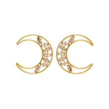 Load image into Gallery viewer, Amaana Side Moon Studs