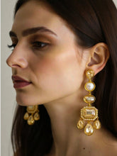 Load image into Gallery viewer, Araana Statement Danglers (Gold base)
