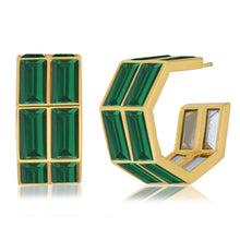 Load image into Gallery viewer, Chandelier Baguette Hoops
