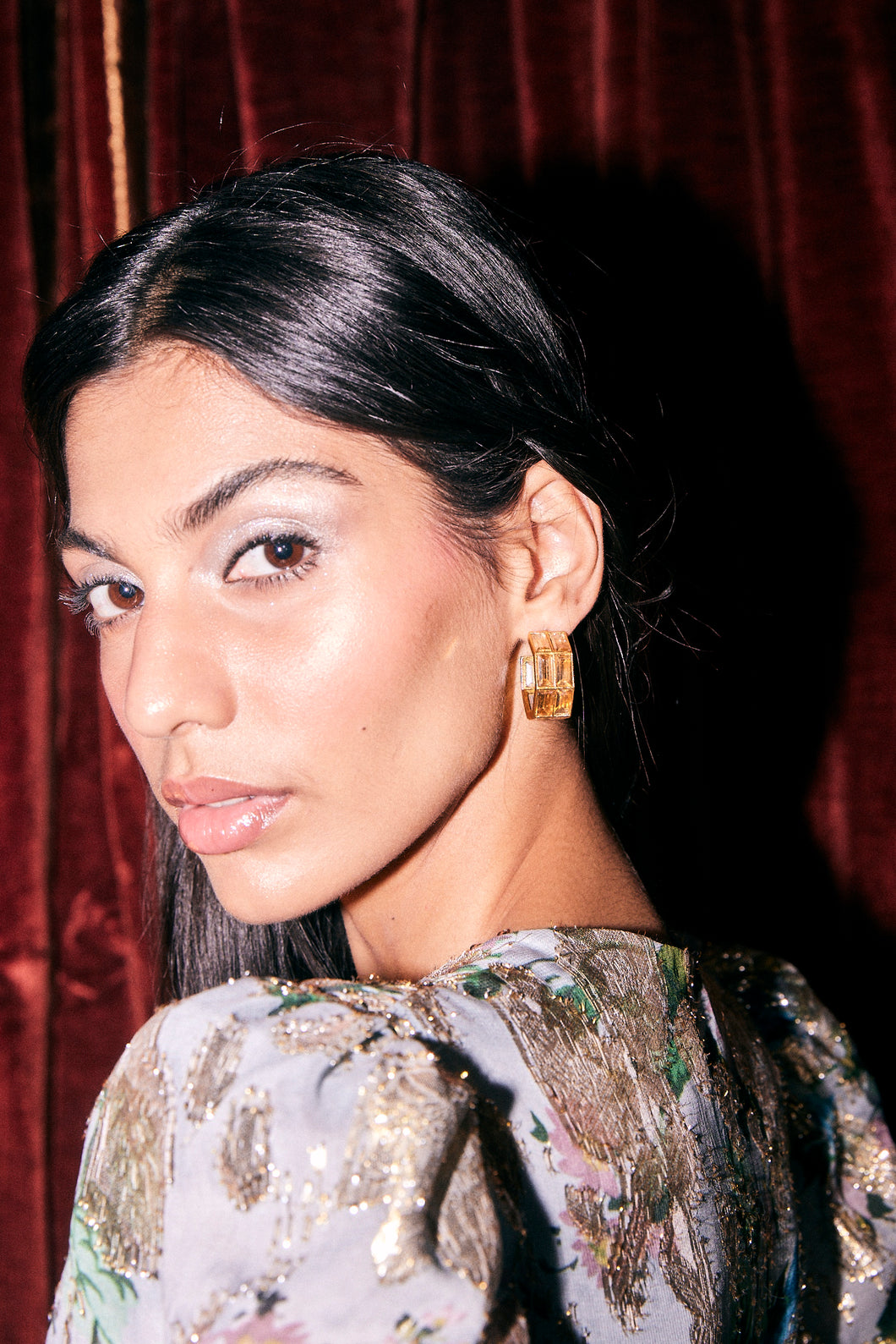 Chandelier Baguette Hoops