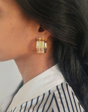 Load image into Gallery viewer, Chandelier Baguette Hoops
