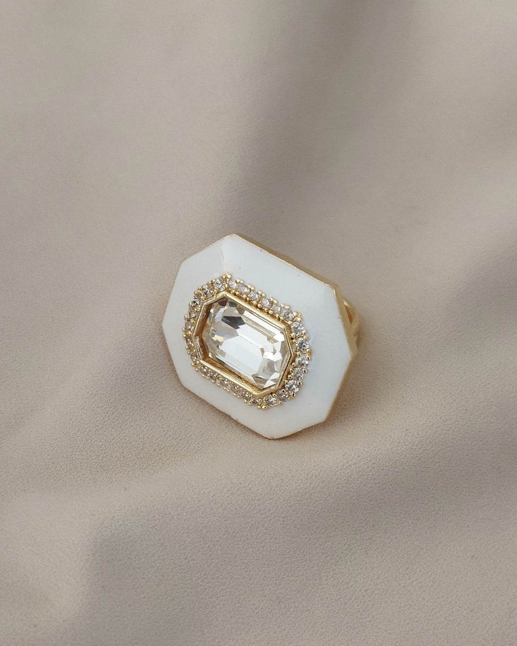 Tira Rectangle Swarovski Ring