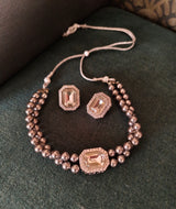 Araana Pearl Choker Set (Silver)