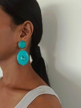 Load image into Gallery viewer, Aqua Turquoise Danglers
