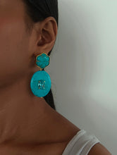 Load image into Gallery viewer, Aqua Turquoise Danglers
