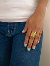 Load image into Gallery viewer, Aqua Glass Ring
