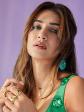 Load image into Gallery viewer, Lumina Turquoise Danglers (Kriti Sanon)
