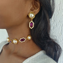 Load image into Gallery viewer, Cavi Jewelled 2 piece sets ( Choker + Earrings )
