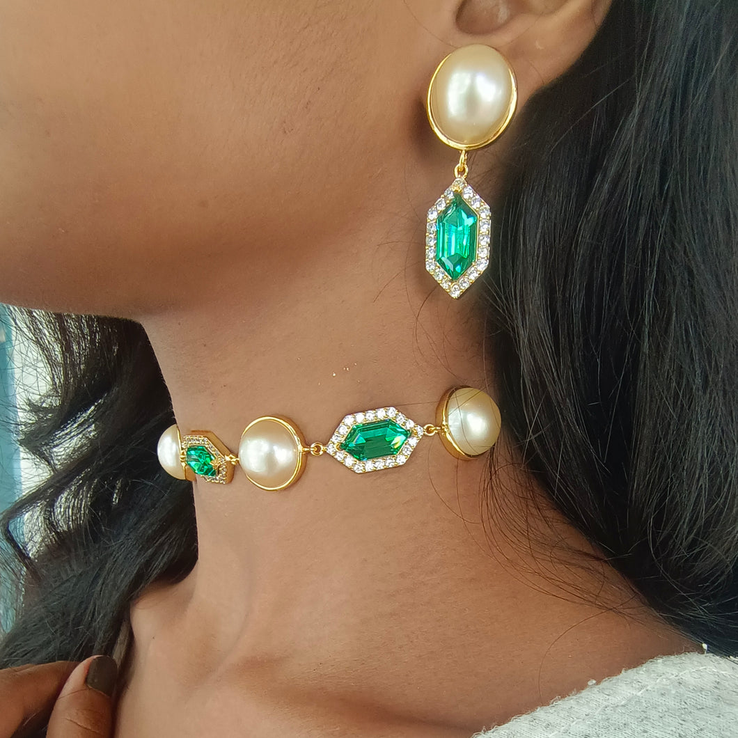Cavi Jewelled 2 piece sets ( Choker + Earrings )